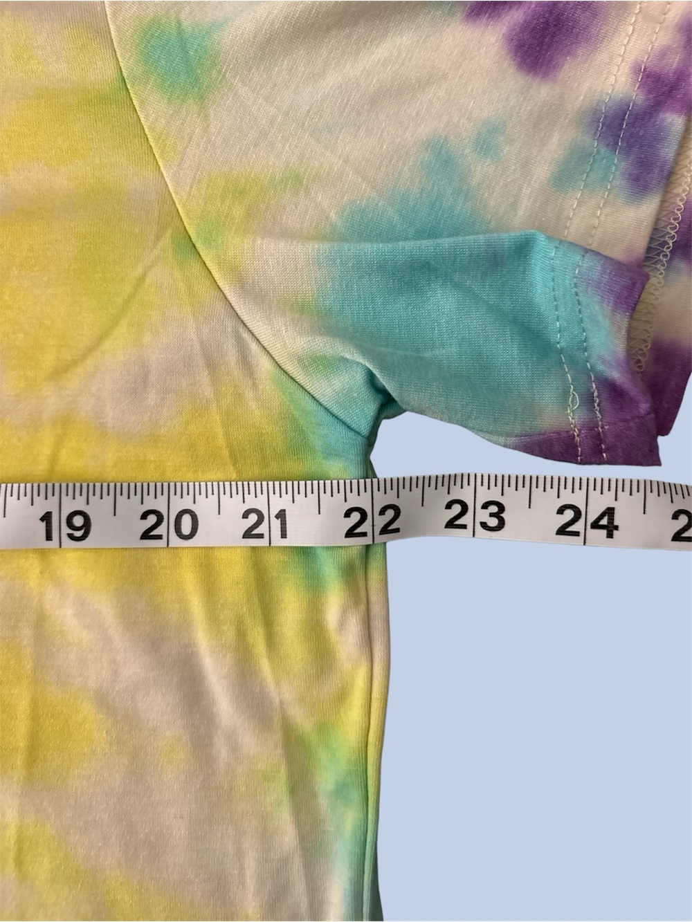 Hand Tie-Dye “AUNTIE” Graphic T-Shirt with Rainbow Spiral Tie Dye Size XL - Picture 3 of 3